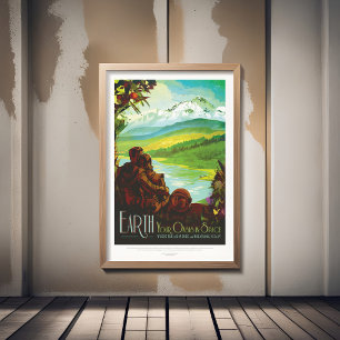 Sci-Fi Travel Ad, Planet Earth Foam Board