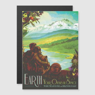Sci-Fi Travel Ad, Planet Earth Magnetic Invitation