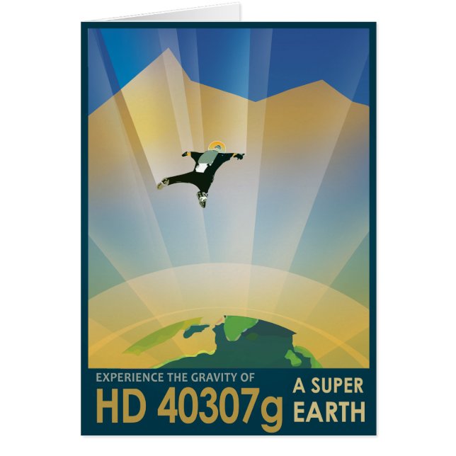 Sci-Fi Travel Ad, Planet HD 40307g Cards (Front)