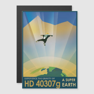 Sci-Fi Travel Ad, Planet HD 40307g Magnetic Invitation