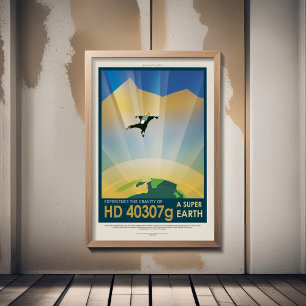 Sci-Fi Travel Ad, Planet HD 40307g Poster
