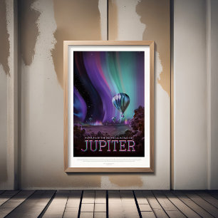 Sci-Fi Travel Ad, Planet Jupiter Poster