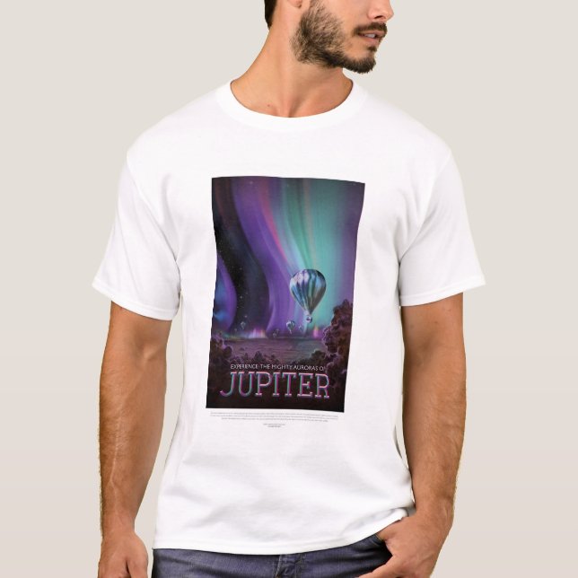 Sci-Fi Travel Ad, Planet Jupiter T-Shirt (Front)