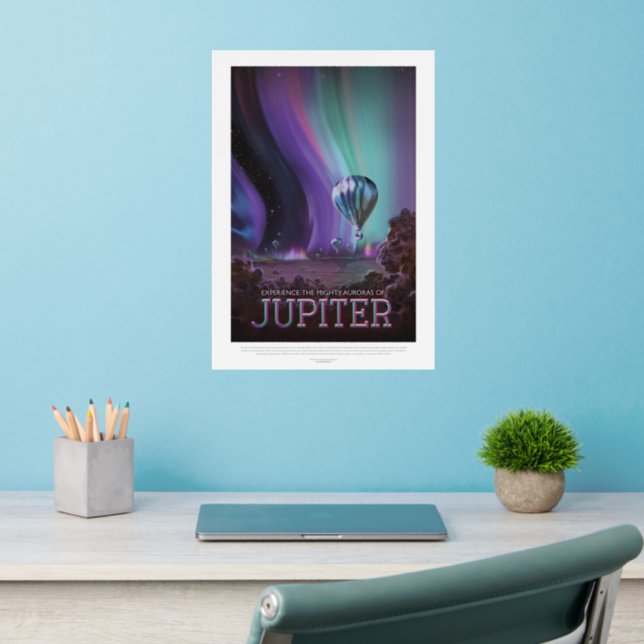 Sci-Fi Travel Ad, Planet Jupiter Wall Decal (Home Office 2)