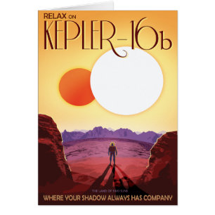 Sci-Fi Travel Ad, Planet Kepler-16b Cards
