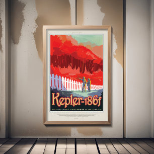 Sci-Fi Travel Ad, Planet Kepler-186f Foam Board