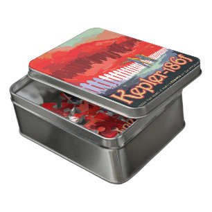 Sci-Fi Travel Ad, Planet Kepler-186f Jigsaw Puzzle