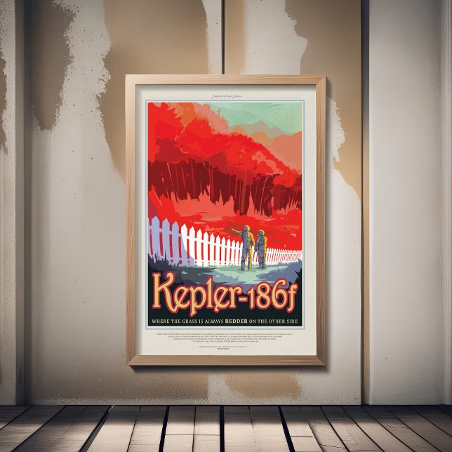 Sci-Fi Travel Ad, Planet Kepler-186f Poster (Creator Uploaded)
