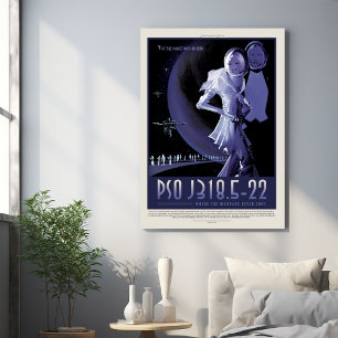 Sci-Fi Travel Ad, Planet PSO J318.5-22 Acrylic Print