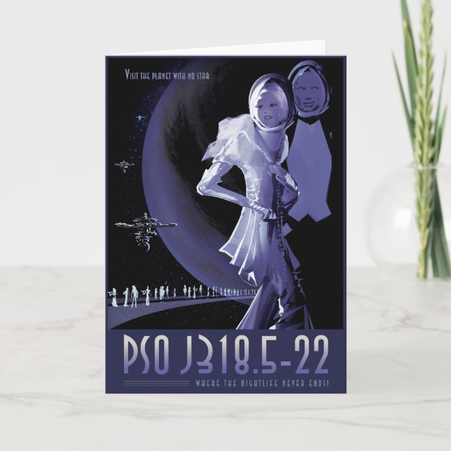 Sci-Fi Travel Ad, Planet PSO J318.5-22 Card (Front)