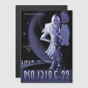 Sci-Fi Travel Ad, Planet PSO J318.5-22 Magnetic Invitation