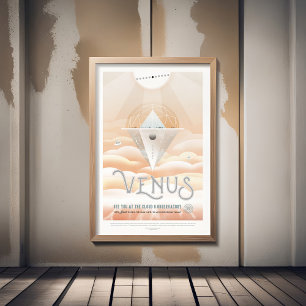 Sci-Fi Travel Ad, Planet Venus Foam Board