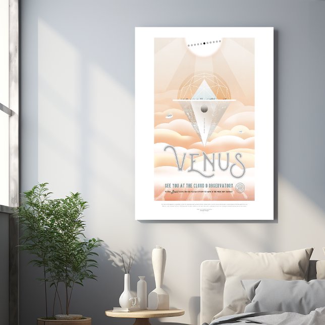 Sci-Fi Travel Ad, Planet Venus Foam Core Photo Tile (Creator Uploaded)