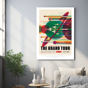 Sci-Fi Travel Ad, The Grand Tour Faux Canvas Print