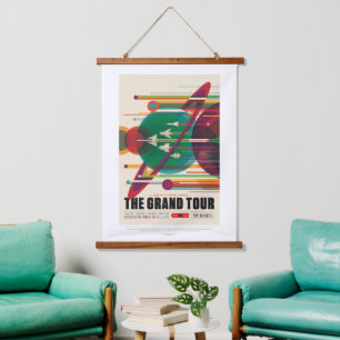 Sci-Fi Travel Ad, The Grand Tour Hanging Tapestry