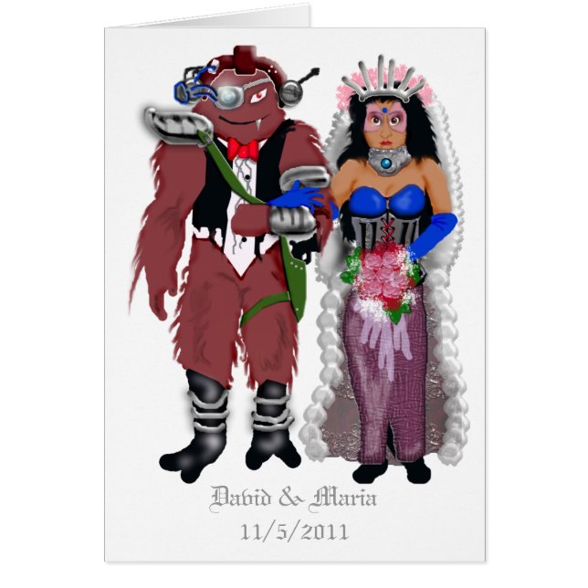 sci-fi wedding 2 cards (Front)