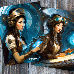 Sci-Fi Woman Astronaut  Pocket Folder