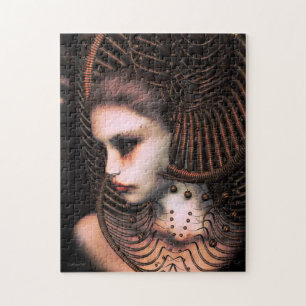 Sci-Fi Woman in Futuristic Headdress Jigsaw Puzzle
