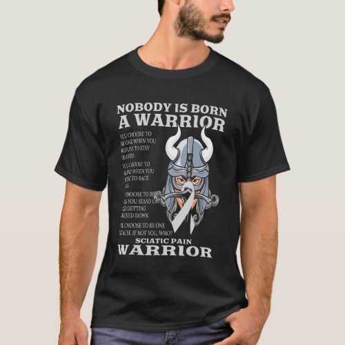Sciatic Pain Awareness Nerve Pain Related Fighter  T_Shirt