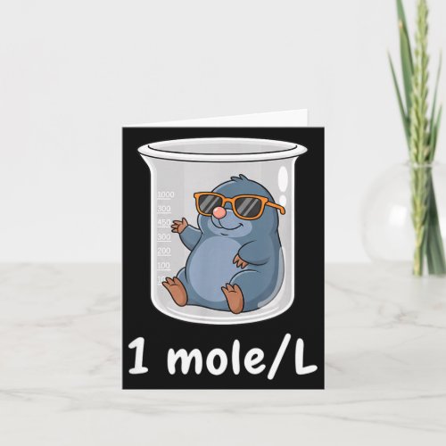Science & Technology Funny Chemistry 1 Mole L  Card