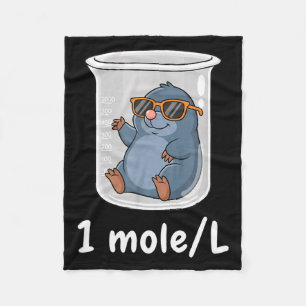 Science &amp; Technology Funny Chemistry 1 Mole L  Fleece Blanket