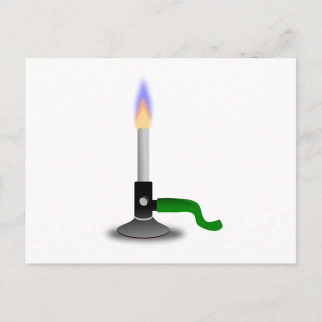 Science and Chemistry Bunsen Burner Postcard (Front)