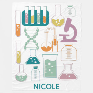 Science and Chemistry School Art Personalized Fleece Blanket