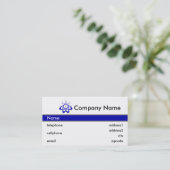 Science and Technology Business Card Design (Standing Front)