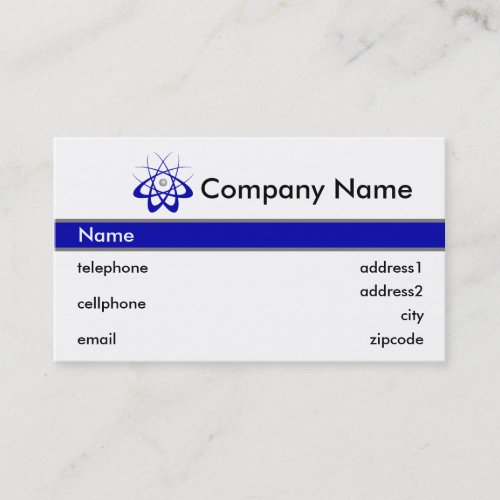 Science and Technology Business Card Design