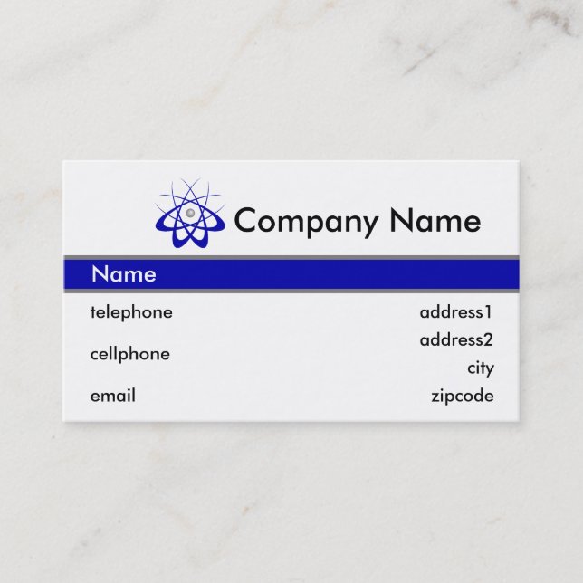 Science and Technology Business Card Design (Front)