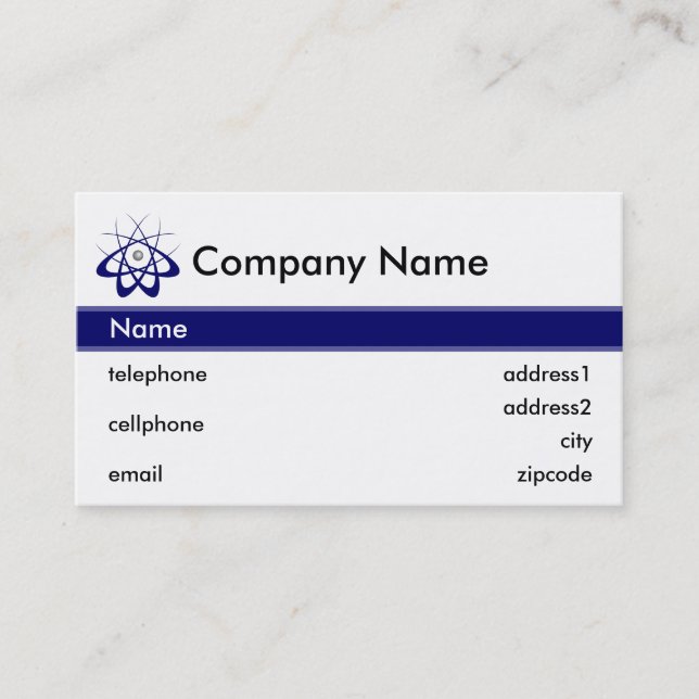 Science and Technology Business Card Design (Front)