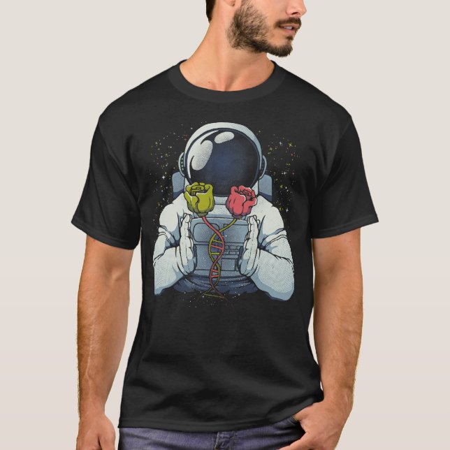 Science Astronaut DNA Roses by Tobe Fonseca T-Shirt (Front)