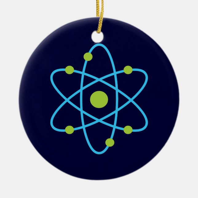 Science Atom Ceramic Ornament (Front)