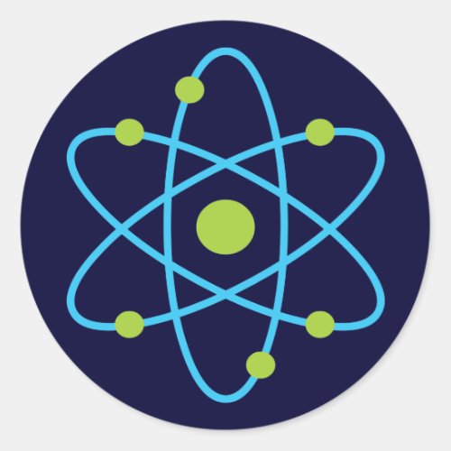 Science Atom Classic Round Sticker