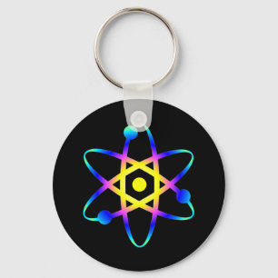 science atom keychain