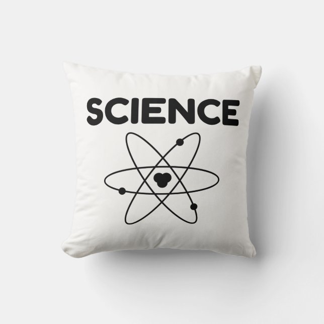 SCIENCE ATOM THROW PILLOW (Front)