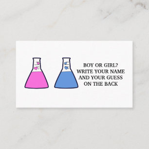 Science Beaker Gender Boy or Girl Guess Cards
