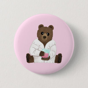 Science Bear badge Button