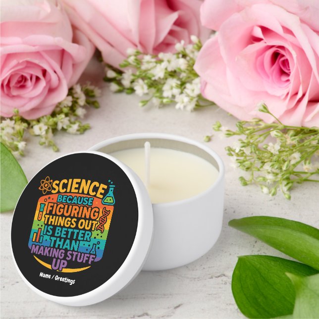 Science Because Figuring Things Out Funny Gift Mini Candle Favors (Insitu (Wedding))