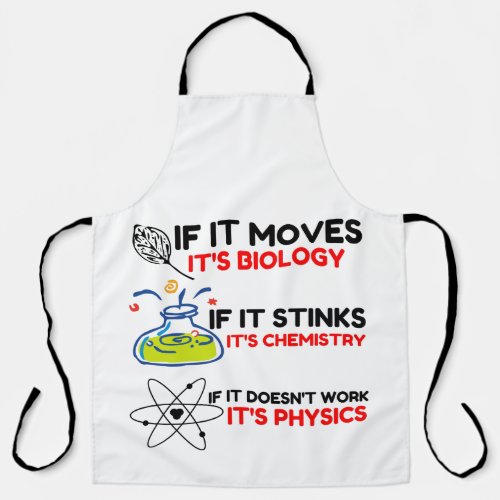 Science BIOLOGY CHEMISTRY PHYSICS Apron