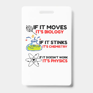 Science BIOLOGY CHEMISTRY PHYSICS Badge