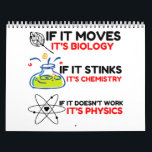Science BIOLOGY CHEMISTRY PHYSICS Calendar<br><div class="desc">Cool,  Comic,  Love,  Funny,  Coupes,  Vintage sports,  Retro,  Party,  Cute,  Christmas,  Nerd,   humor,  Geek,  Hipster</div>