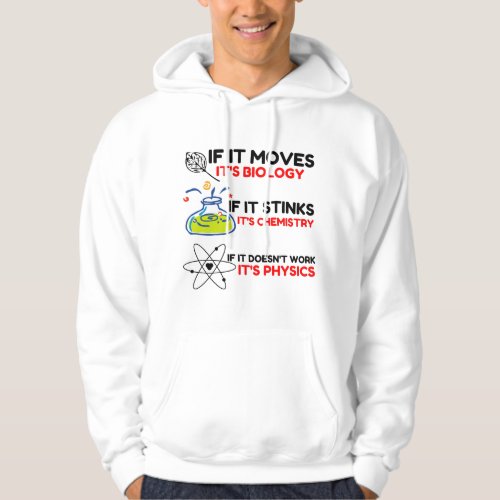 Science BIOLOGY CHEMISTRY PHYSICS Hoodie