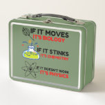 Science BIOLOGY CHEMISTRY PHYSICS Metal Lunch Box<br><div class="desc">Cool,  Comic,  Love,  Funny,  Coupes,  Vintage sports,  Retro,  Cute,  Christmas,  Nerd,   humor,  Geek,  Hipster,  Science</div>