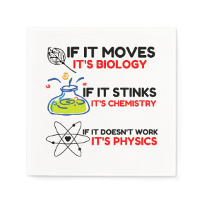 Science BIOLOGY CHEMISTRY PHYSICS Napkins