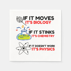 Science BIOLOGY CHEMISTRY PHYSICS Napkins
