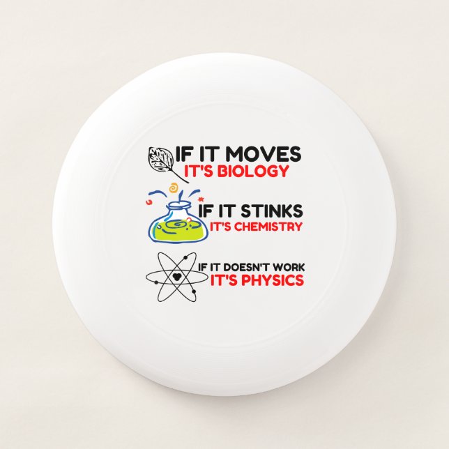 Science BIOLOGY CHEMISTRY PHYSICS Wham-O Frisbee (Front)