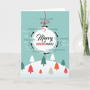 Science Biology Kreb's Cycle Christmas Teacher Fun Holiday Card