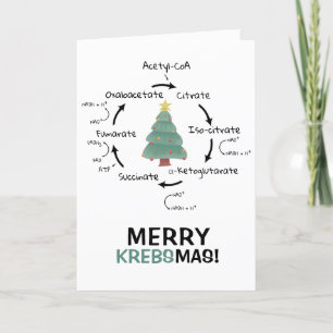 Science Biology Kreb's Cycle Christmas Teacher Holiday Card