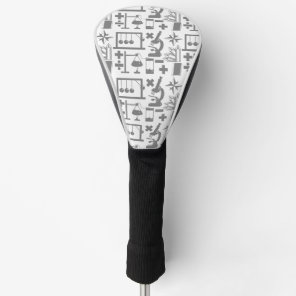 Science Biology Physics Geography Math Pattern Golf Head Cover